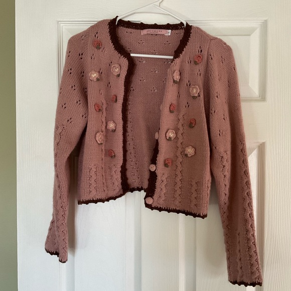 LaceMade Floral Knitted Cardigan - Picture 7 of 9